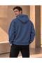Unisex Oversize Hooded Kangaroo Pocket 3 Thread Raster Sweatshirt - 4