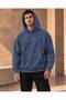 Unisex Oversize Hooded Kangaroo Pocket 3 Thread Raster Sweatshirt - 3