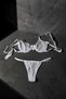 White Bra Set with Lace, Underwires, and Satin Details - 3