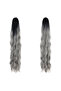 Buckle Protein Fiber Sen Ponytail / Black Gray Ombre