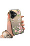 iPhone 17 Compatible Elegant Pink Rose Butterfly Case, Slim Structure Perfectly Fits the Phone