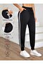 Women's High Waist Side Stripe Detailed Viscose Two Thread Relaxed Cut Sweatpants - 4