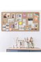 Foldable Large Felt Bulletin Board, Folding Cork Board Alternative, Decorative Picture Framed Display Board with 20 Rose Pins - 4