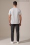 Men's Crew Neck Cotton Text Print Gray T-Shirt - 6