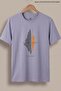 Lilac Men's Abstract Pattern Printed Crew Neck Loose Fit T-Shirt - 5