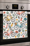 Hand Drying Towel 30X50Cm Cotton Absorbent Floral Bicycle for Kitchen, Oven
