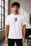 Unisex Oversize the Nightmare before Christmas Jack Skellington Embroidered Anime T-Shirt 100% Cotton
