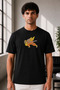 Unisex Oversize Demon Slayer Zenitsu Agatsuma Embroidered T-Shirt 100% Cotton