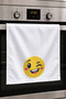 Hand Drying Towel 30X50Cm Cotton Absorbent Cheerful Smile for Kitchen, Oven
