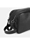 Men's Black Double Zipper Leather Handbag - 4