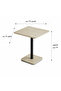 70X70Cm Square Melamine Cafe Table in Beige - 3