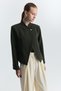 High Collar Single Button Blazer Jacket - 3