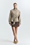 Trench Coat with Stand Collar - 2