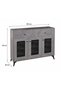 Multi-Purpose Wardrobe 120 cm Gray - 3