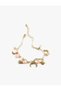 Bead and Stone Detailed Charm Chain Bracelet - 3