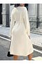 Rochie midi, albă - M - 3