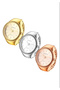 Unisex Curved Finger Watch Elastic Band Quartz Ring Watch - 3