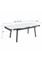 Extendable Dining Table 150 + 30 X 85 cm White and Matt Gold - 3
