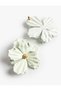 Large Size Steel Flower Earrings - 3