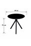80X80 cm Ceramic Alternative Surface Round Cafe Table Black - 3