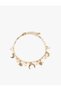 Bead and Stone Detailed Charm Chain Bracelet