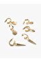 3-Piece Hoop Earring Set with Sea Shell Charms - 3