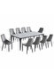 Marble dining table with 10 chairs