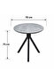 70X70 cm Ceramic Alternative Surface Round Coffee Table Coffee Table Gray - 3