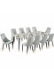 Marble dining table with 10 chairs