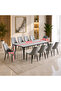 Marble dining table with 10 chairs - 3