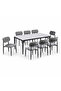 Marble dining table with 8 chairs