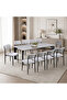 Marble dining table with 10 chairs - 2