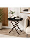 60X60 cm Brown Folding Round Cafe Table - 2