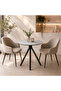 80X80 cm Ceramic Alternative Surface Round Coffee Table Cafe Table Grey - 2