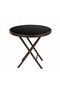 60X60 cm Brown Folding Round Cafe Table