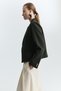 High Collar Single Button Blazer Jacket - 4