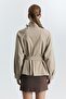 Trench Coat with Stand Collar - 5