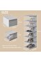 Atromans Large 6 Pack Shoe Storage Box, Clear Acrylic Stackable Shoe Organizer, Foldable Shoe Rack S - 5