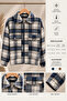 Plaid Patterned Cashmere Double Pocket Jacket - 3
