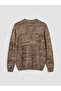Lcwaikiki Classic Beige Patterned Men's Knitwear Sweater - 6