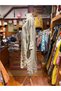 Stone Color Watercolor Floral Patterned Linen Shirt Dress with Pocket Detail - 7
