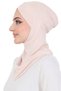 Cross Front Design Women's Sport Ready Turban Flexible One-Piece Headscarf Beige - 3