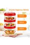 3-Layer Stainless Steel Cherry Food Thermos Lunch Box 1390 ml Thermal Insulated with Carrying Bag - 4