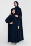 Lace-Up Pleated Children's Ferace & Navy Blue - 4007