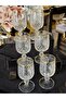 Bohemia Crystal 6 Pieces Cut-Glazed Brown Soft Drink Water Glass 135 ml - 5