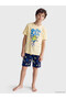 Lcw Kids Yellow Printed Boy's Shorts Pajama Set - 2