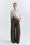 Pleated wide leg pants
