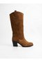Genuine Suede Cowboy Boots Tan Color 750 - 2