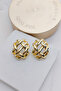 Curved Spiral Gold Women's Earrings - 2