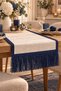 Navy Blue Flat Fringe Tassel 15 cm 10 Meters – Curtain, Runner, Tablecloth, Pillow and Decorative Textile Trim Strip - 4